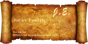 Jurin Evelin névjegykártya